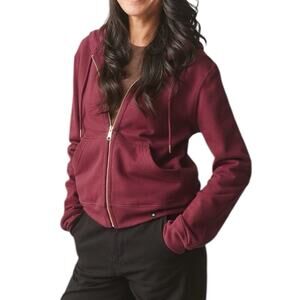 NWOT American Giant Women’s Relaxed Classic Full Zip Size Medium Pomegranate